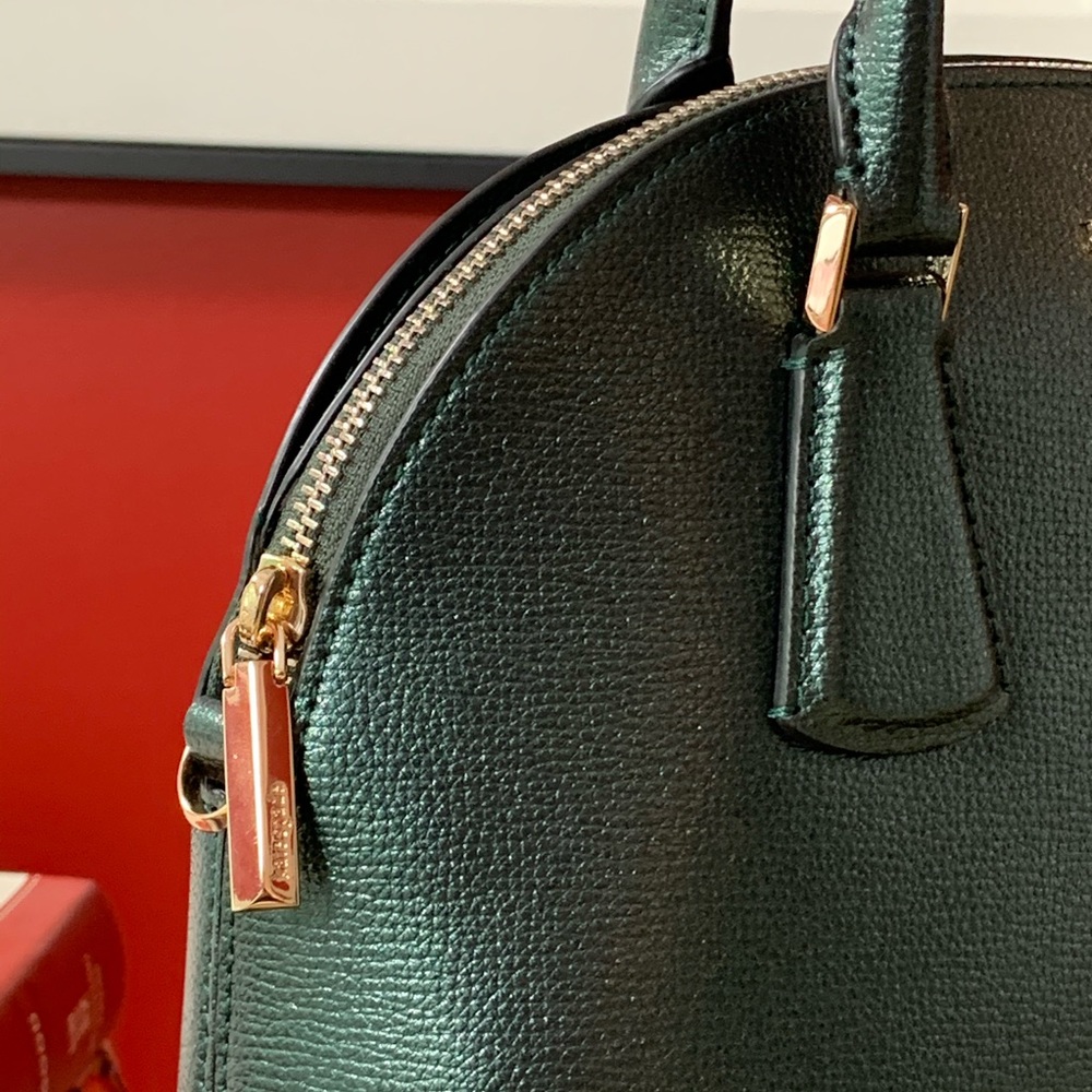 Kate Spade NWT Dark Green Satchel Bag - Picture 6 of 8